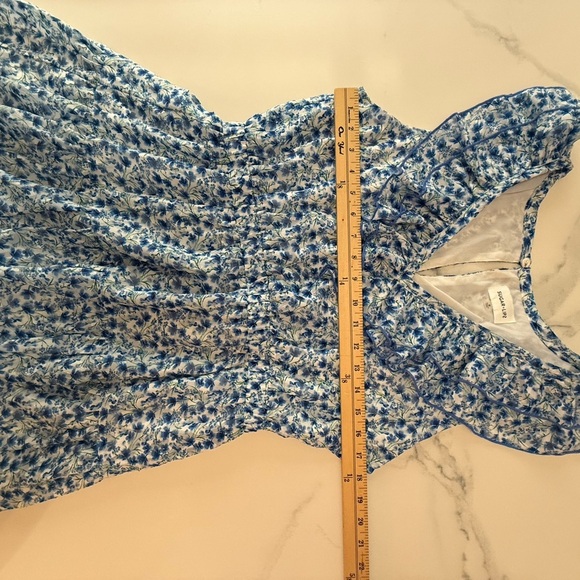 SugarLips floral Blue Ruffle Dress Size Medium - Picture 3 of 5